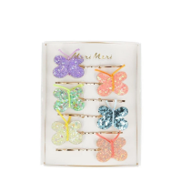 Colourful Glitter Butterfly Hair Slides Meri Meri